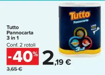 Carrefour Tutto Pannocarta 3 in 1 offerta