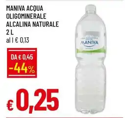 Famila MANIVA ACQUA OLIGOMINERALE ALCALINA NATURALE 2 L offerta
