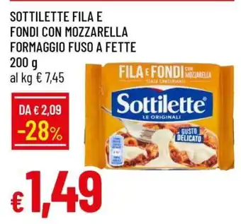 Famila Sottilette fila e fondi con mozzarella offerta