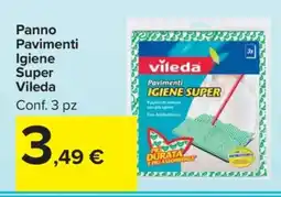 Carrefour Panno Pavimenti Igiene Super Vileda offerta