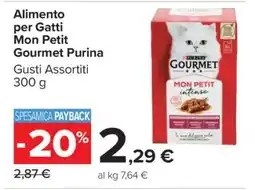 Carrefour Alimento per Gatti Mon Petit Gourmet Purina offerta