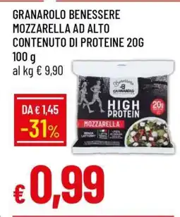 Famila GRANAROLO BENESSERE MOZZARELLA AD ALTO CONTENUTO DI PROTEINE 20G offerta