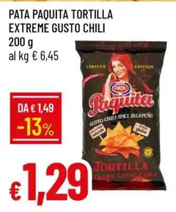 Famila PATA PAQUITA TORTILLA EXTREME GUSTO CHILI offerta