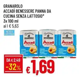 Famila GRANAROLO ACCADÌ BENESSERE PANNA DA CUCINA SENZA LATTOSIO offerta