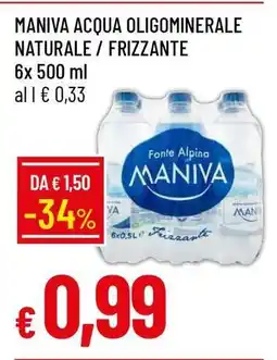 Famila MANIVA ACQUA OLIGOMINERALE NATURALE / FRIZZANTE offerta