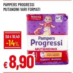 Famila Pampers Progressi Mutandini Vari Formati offerta