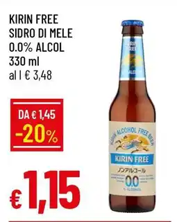 Famila KIRIN FREE SIDRO DI MELE offerta