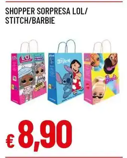 Famila SHOPPER SORPRESA LOL/STITCH/BARBIE offerta