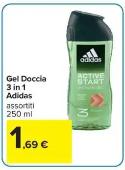 Carrefour Gel Doccia 3 in 1 Adidas offerta