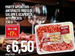Famila PARTY APERITIVO ANTIPASTO MISTO DI SALUMI E SCAMORZA AFFUMICATA 230 G offerta