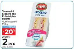 Carrefour Tramezzini Leggero con Philadelphia Beretta offerta