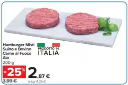 Carrefour Hamburger Misti Suino e Bovino Carne al Fuoco Aia offerta