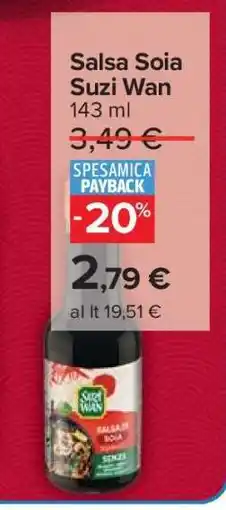 Carrefour Salsa Soia Suzi Wan offerta