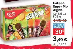 Carrefour Calippo Super Mix Algida offerta
