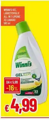 Famila WINNI'S Gel Lavastoviglie All in 1 Limone offerta