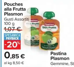 Carrefour Pouches alla Frutta Plasmon offerta