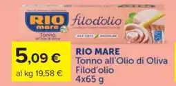 Carrefour RIO MARE Tonno all’Olio di Oliva Filod’olio offerta