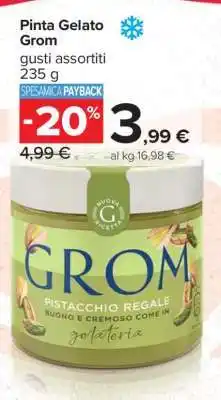 Carrefour Pinta Gelato Grom offerta