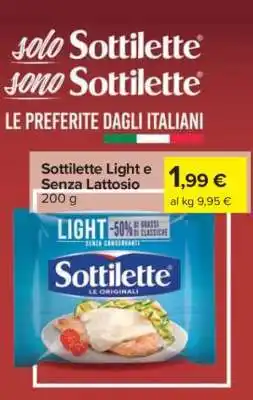 Carrefour Sottilette Light e Senza Lattosio offerta