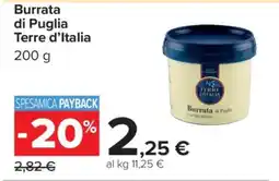 Carrefour Burrata di Puglia Terre d’Italia offerta