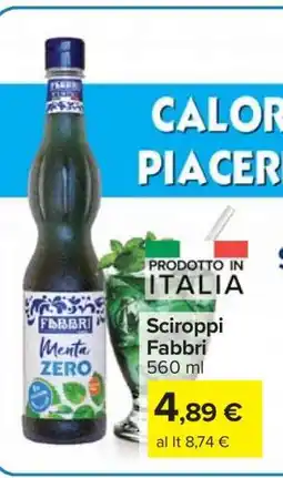 Carrefour Sciroppi Fabbri Menta Zero offerta