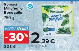 Carrefour Spinaci Millefoglie Bonduelle offerta