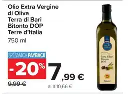 Carrefour Olio Extra Vergine di Oliva Terra di Bari Bitonto DOP Terre d’Italia offerta