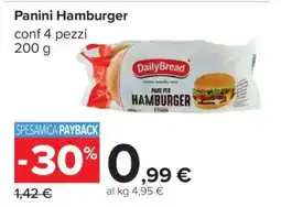 Carrefour Panini Hamburger offerta