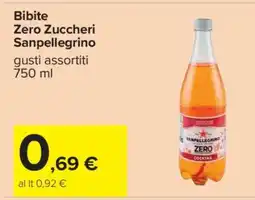 Carrefour Bibite Zero Zuccheri Sanpellegrino offerta