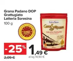 Carrefour Grana Padano DOP Grattugiato Latteria Soresina offerta
