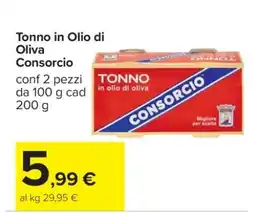 Carrefour Tonno in Olio di Oliva Consorcio offerta