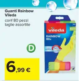 Carrefour Guanti Rainbow Vileda offerta