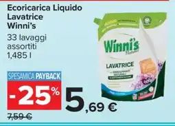 Carrefour Ecoricarica Liquido Lavatrice Winni’s offerta