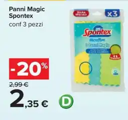Carrefour Panni Magic Spontex offerta