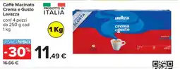 Carrefour Caffè Macinato Crema e Gusto Lavazza offerta