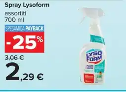 Carrefour Spray Lysoform offerta