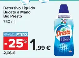 Carrefour Detersivo Liquido Bucato a Mano Bio Presto offerta