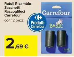 Carrefour Rotoli Ricambio Sacchetti Raccoglifeci Carrefour offerta