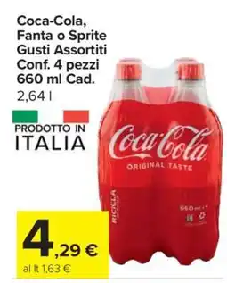 Carrefour Coca-Cola, Fanta o Sprite Gusti Assortiti offerta