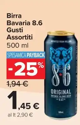 Carrefour Birra Bavaria 8.6 Gusti Assortiti offerta