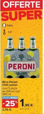 Carrefour Birra Peroni Chill Lemon offerta