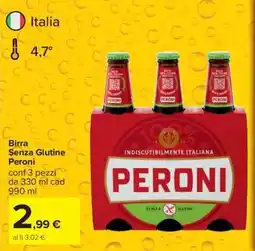 Carrefour Birra Senza Glutine Peroni offerta