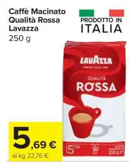 Carrefour Caffè Macinato Qualità Rossa Lavazza offerta