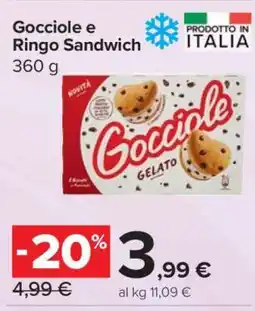 Carrefour Gocciole e Ringo Sandwich offerta