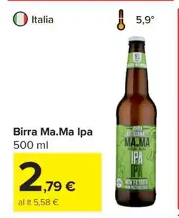 Carrefour BIRRA MA.MA IPA offerta