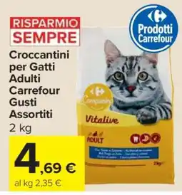 Carrefour Croccantini per Gatti Adulti Carrefour Gusti Assortiti offerta