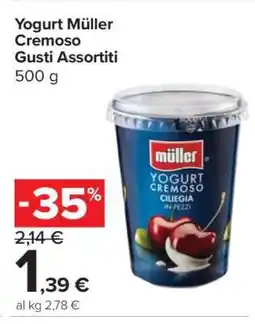 Carrefour Yogurt Müller Cremoso Gusti Assortiti offerta
