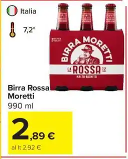 Carrefour Birra Rossa Moretti offerta