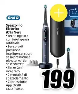 MediaWorld Oral B Spazzolino Elettrico iO9s Nero offerta