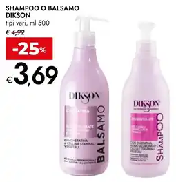 Bennet Dikson shampoo o balsamo tipi vari offerta